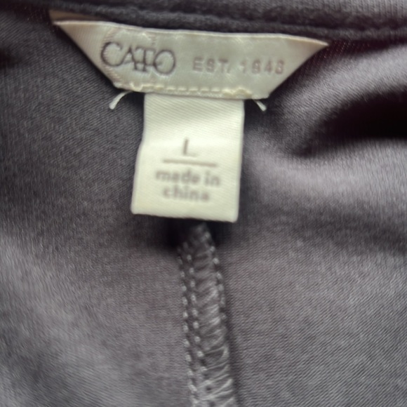 Cato Gray Short Sleeve “Faith Hope Love”Flowered Dress W/Pockets - Picture 6 of 9